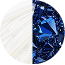 white & sapphire